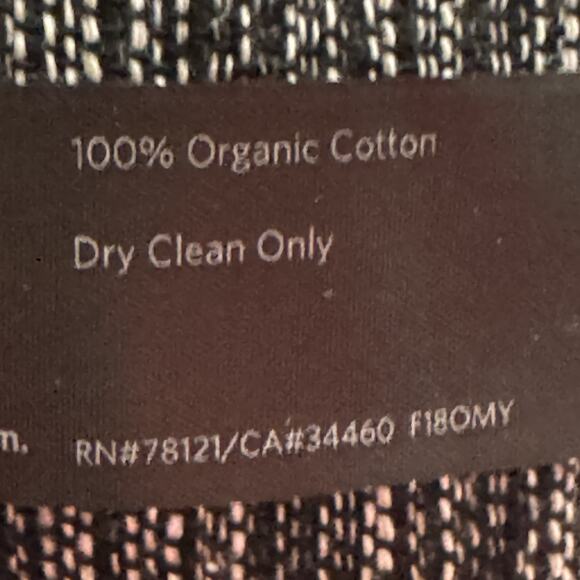 Eileen Fisher 100% Organic Cotton Gray Black Duster Jacket Shawl Collar - Picture 5 of 5